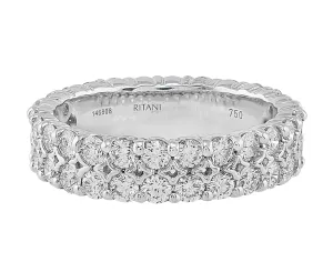 18k White Gold Diamond Eternity Prong Set Ring