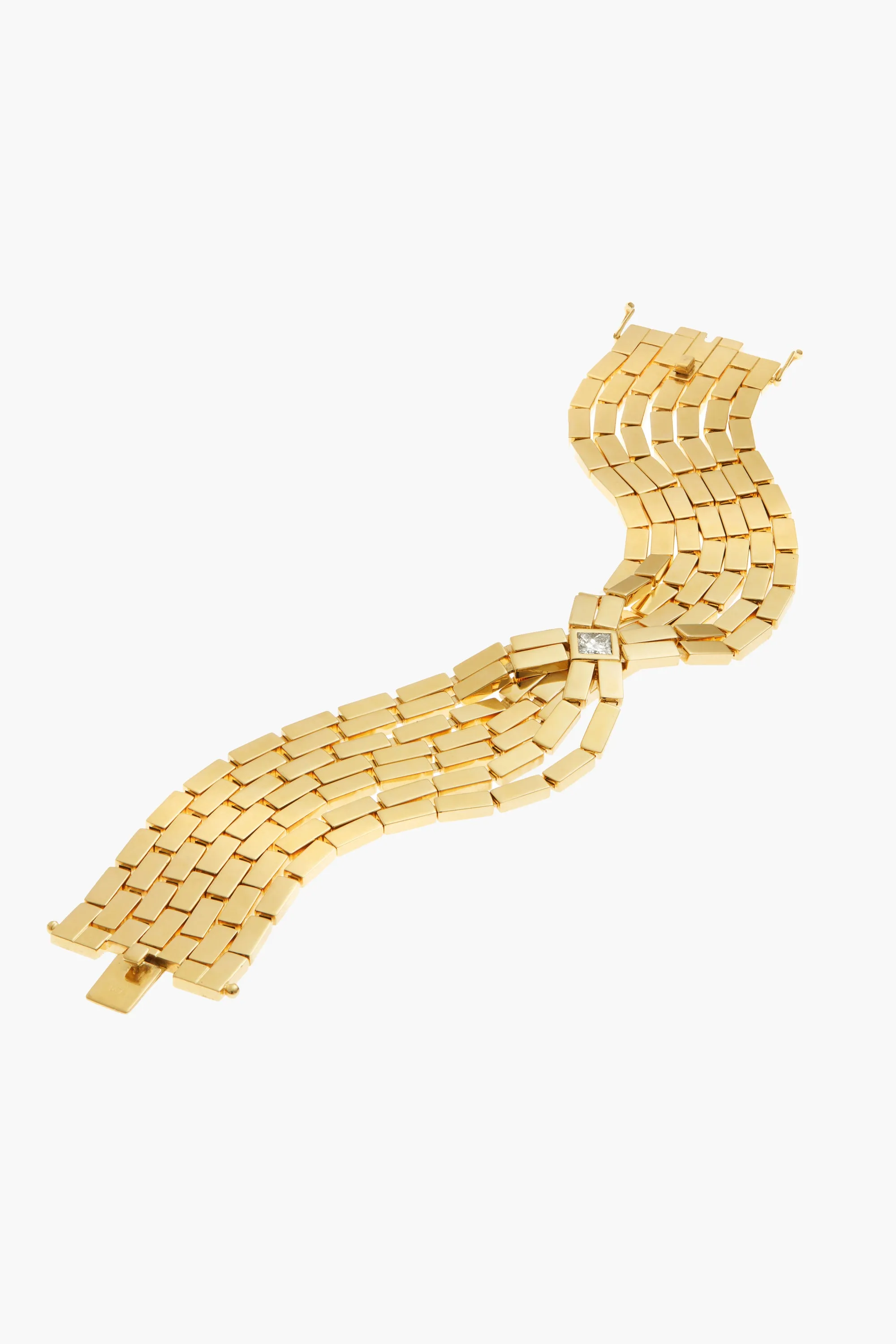 18K Yellow Gold Diamond Cascade Bracelet