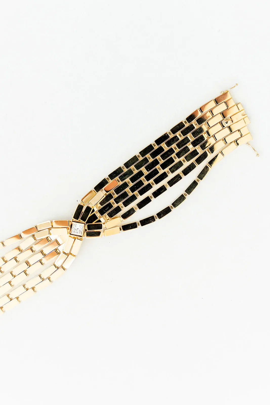 18K Yellow Gold Diamond Cascade Bracelet