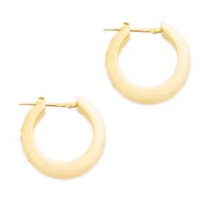 18k Yellow Gold Hoops - 3/4"