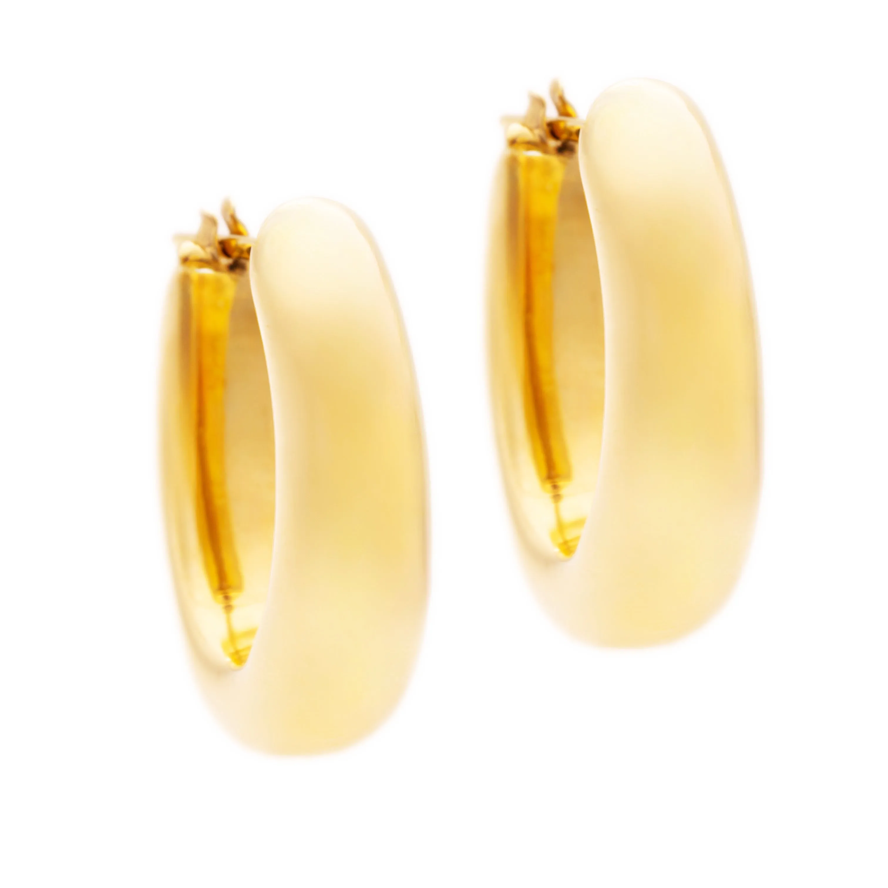 18k Yellow Gold Hoops