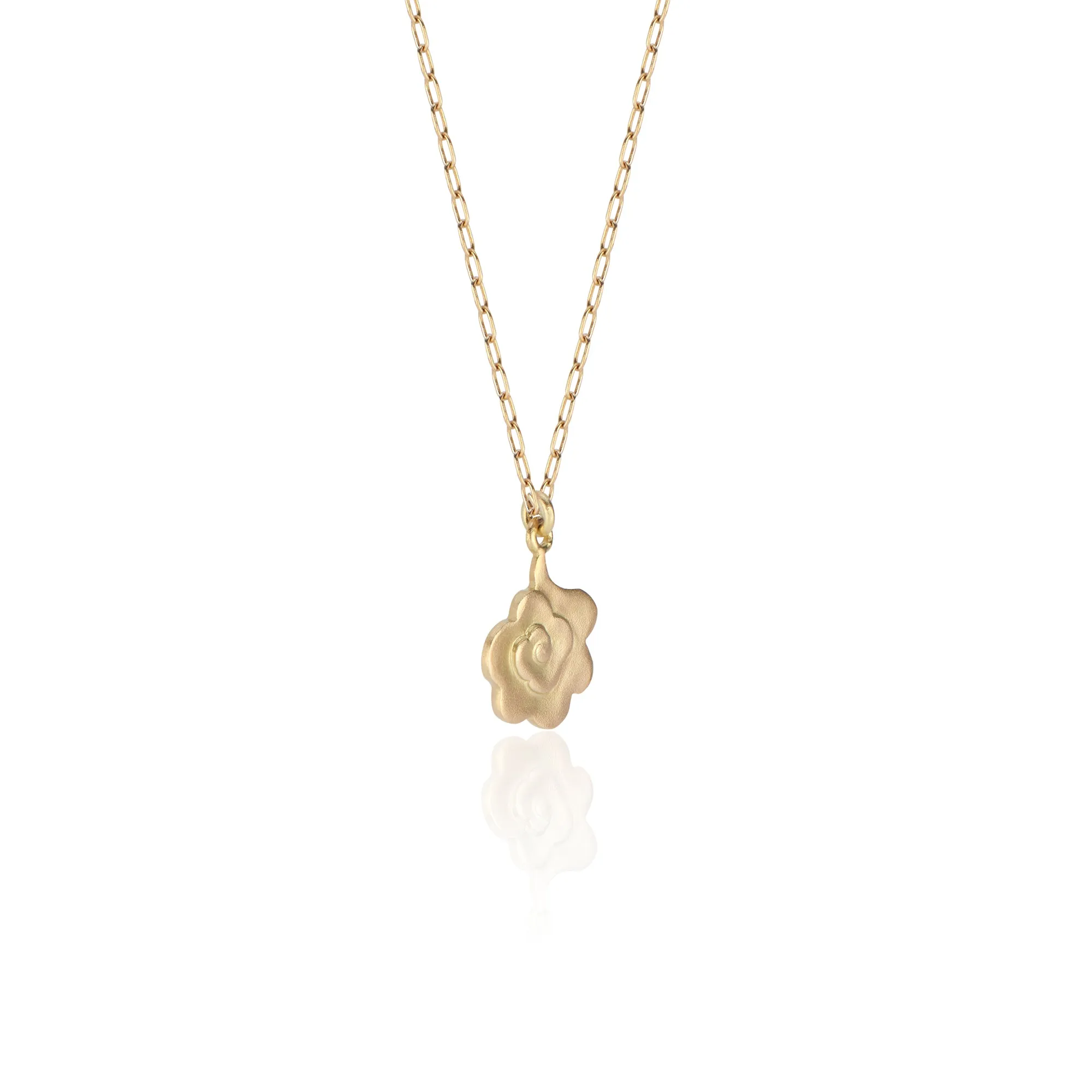 18K Yellow Gold Rain Cloud Pendant Necklace
