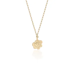 18K Yellow Gold Rain Cloud Pendant Necklace