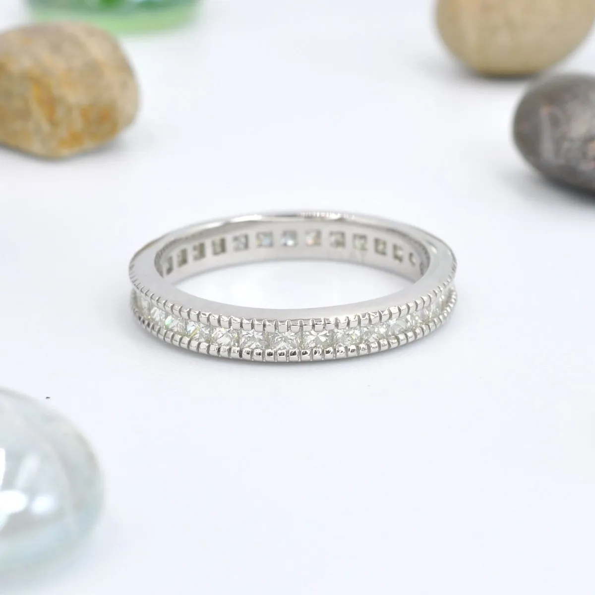 1.90 CT Princess Cut Diamonds - Eternity Ring