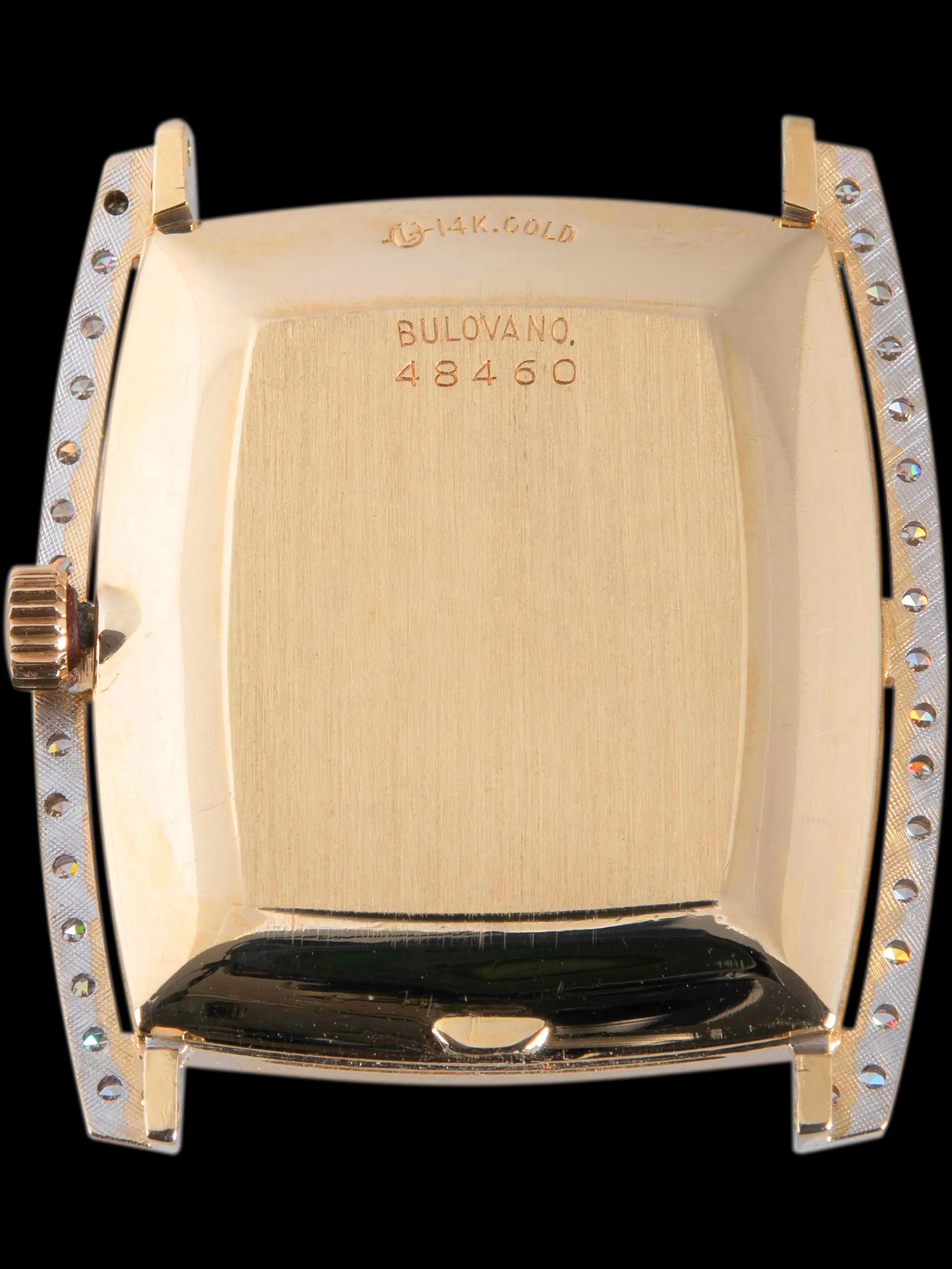 1972 Bulova Dress Watch 14K YG W/ Diamonds (Ref. B708) Brown "Dior" Dial