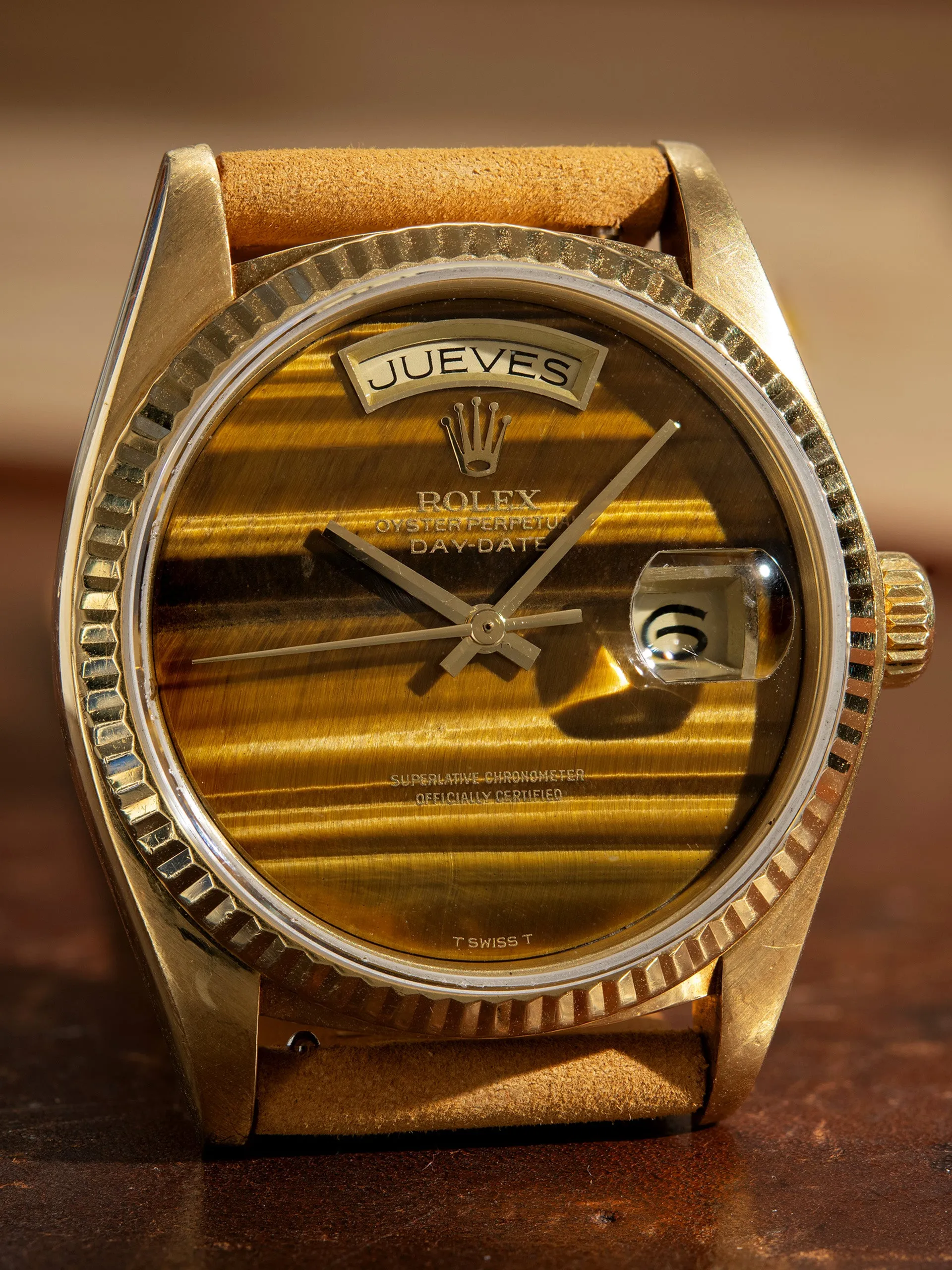 1979 Rolex Day-Date 18K YG (Ref. 18038) Tiger Eye Stone Dial
