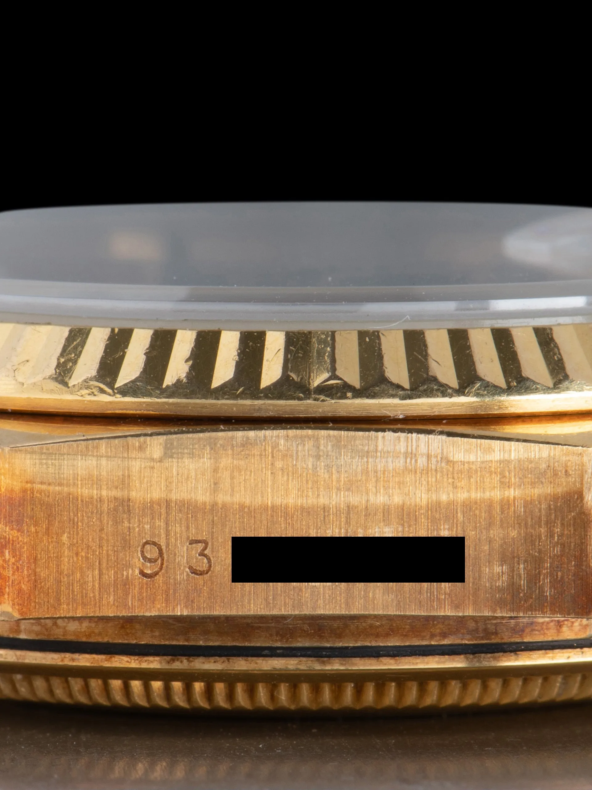 1986 Rolex Day-Date 18K YG (Ref. 18038) Blue Vignette Diamond Dial W/ Papers
