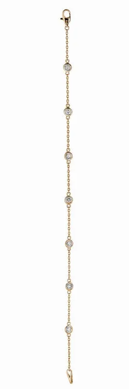 20 POINTER 7 SECTION DIAMOND BRACELET 14K GOLD (1.5 CTW)