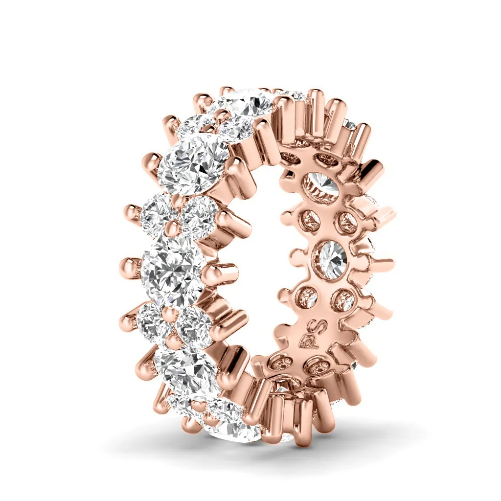 2.00-6.00 CT Round Cut Lab Grown Diamonds - Eternity Ring