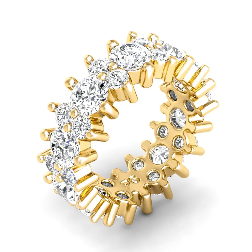 2.00-6.00 CT Round Cut Lab Grown Diamonds - Eternity Ring