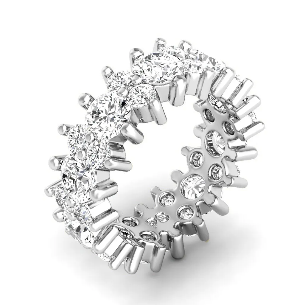 2.00-6.00 CT Round Cut Lab Grown Diamonds - Eternity Ring