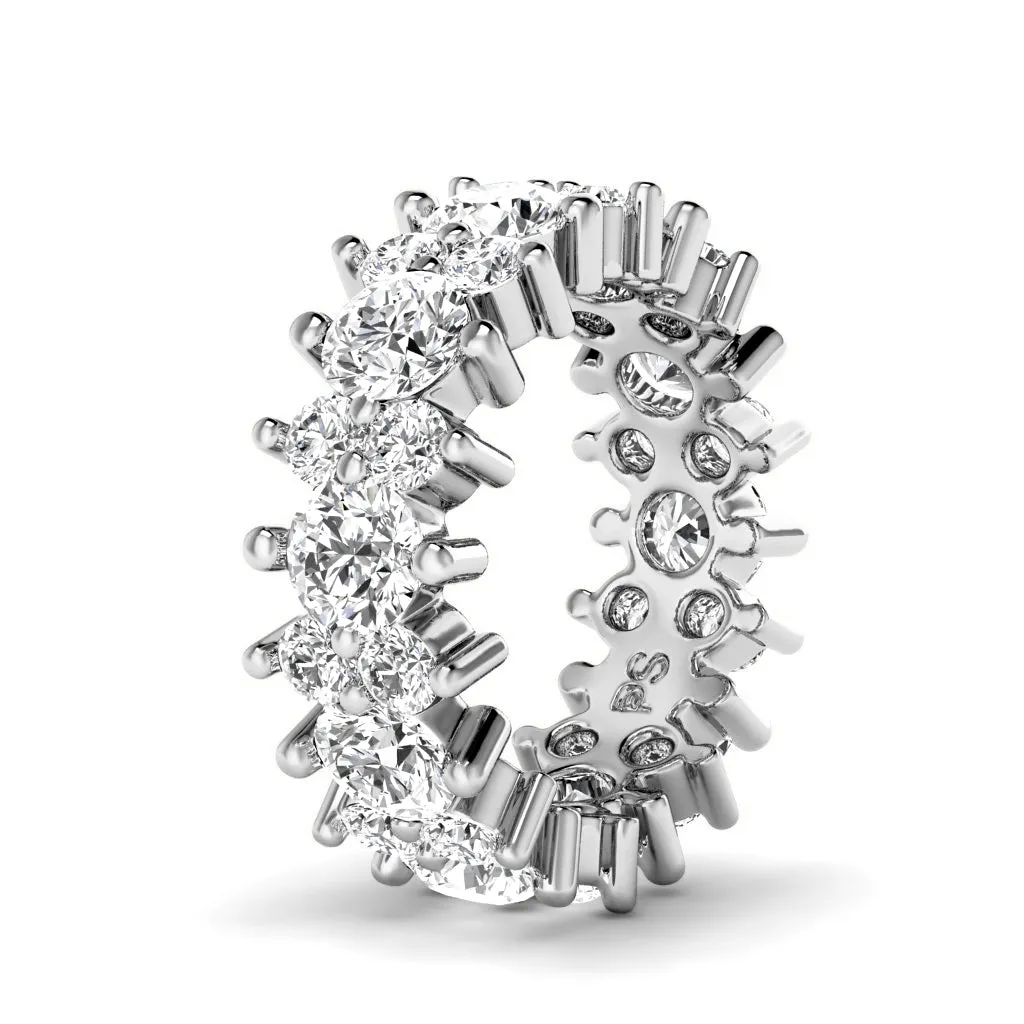 2.00-6.00 CT Round Cut Lab Grown Diamonds - Eternity Ring