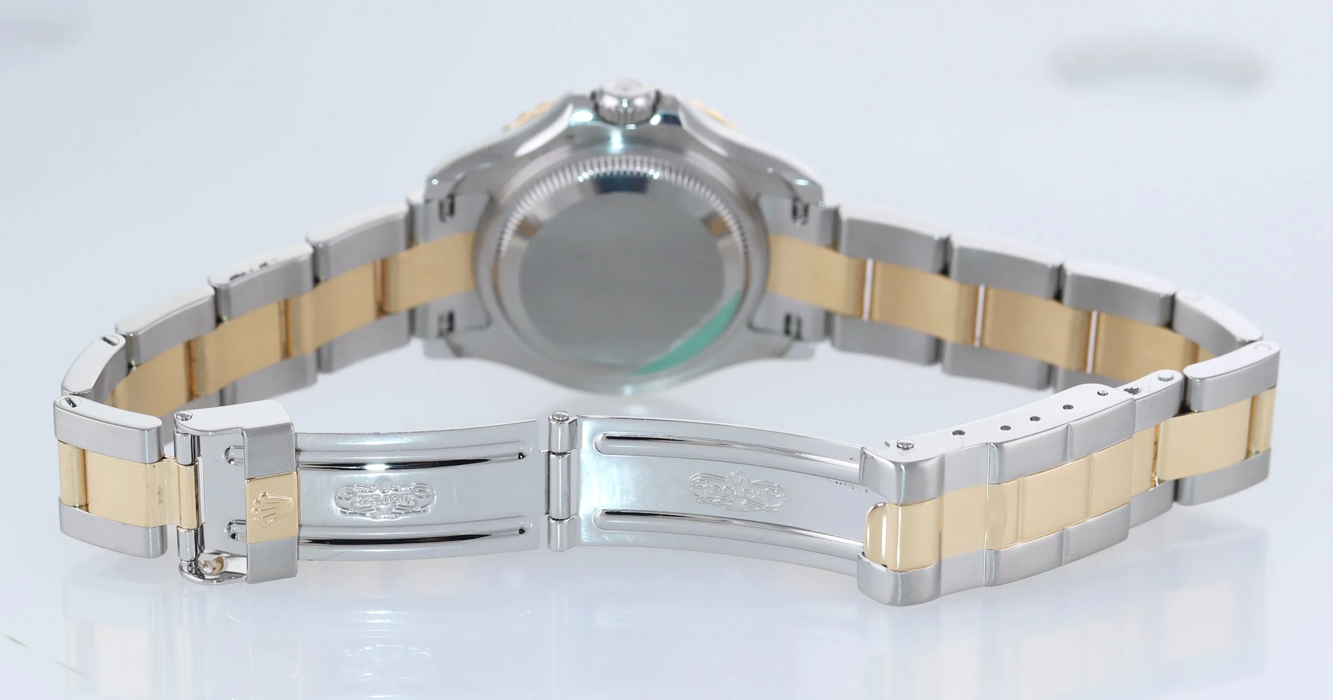 2010 Ladies Rolex Yacht-Master MOP Diamond 169623 29mm Two Tone Gold Watch