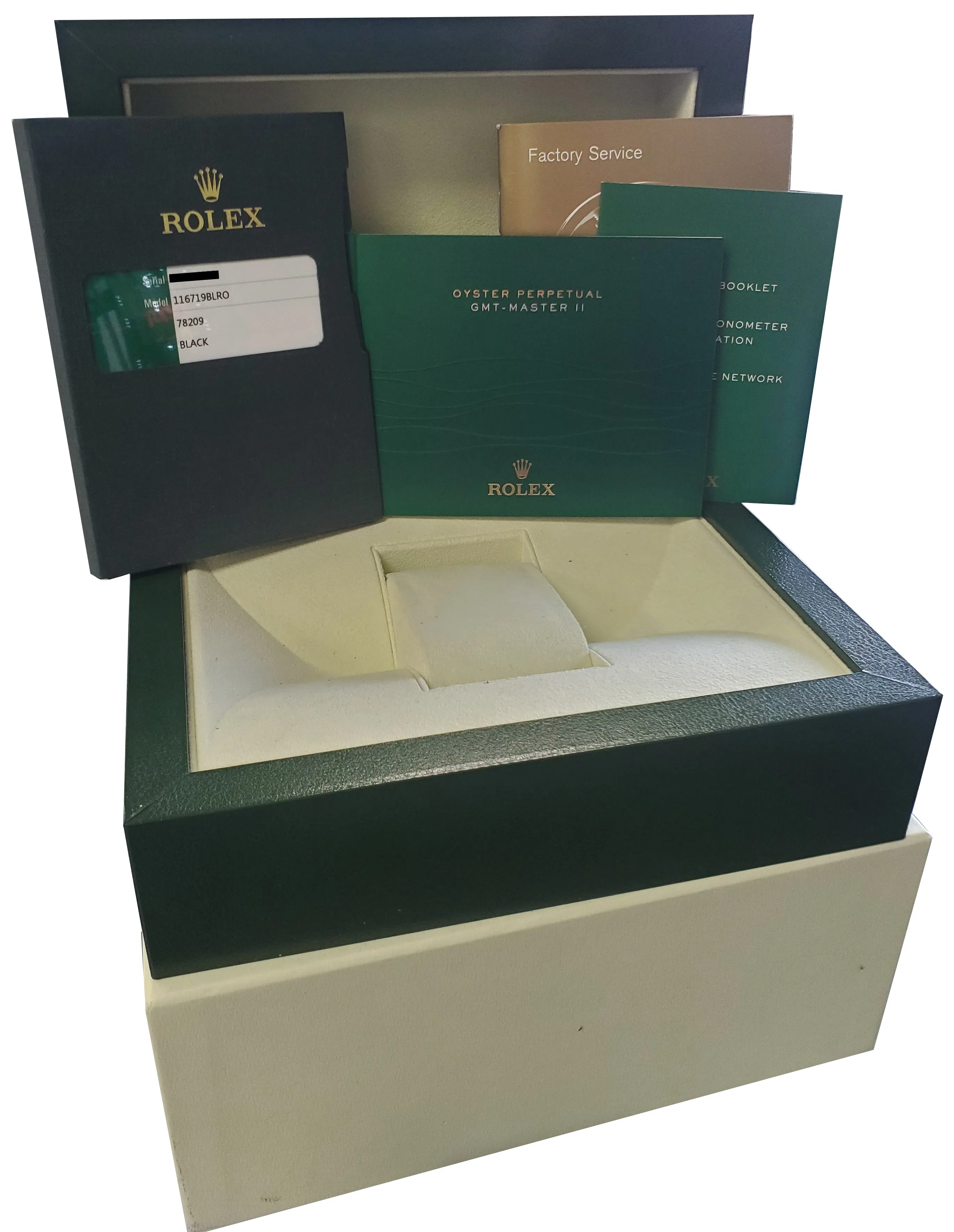 2015 Rolex GMT-Master II Pepsi Black 18K White Gold 40mm Date Watch 116719 BLRO