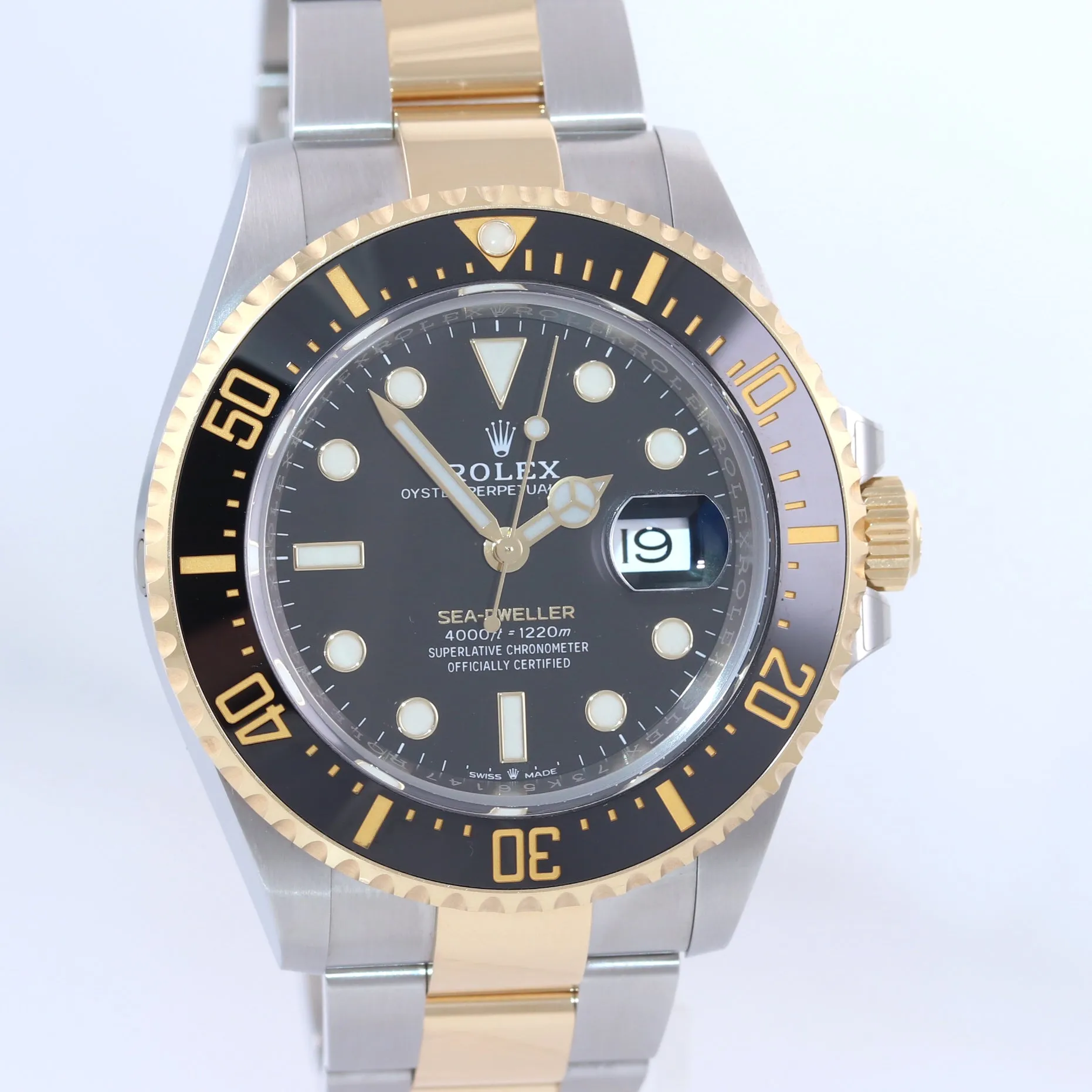 2019-2021 STICKERS Rolex Sea-Dweller 43 126603 Two-Tone Yellow Gold Watch
