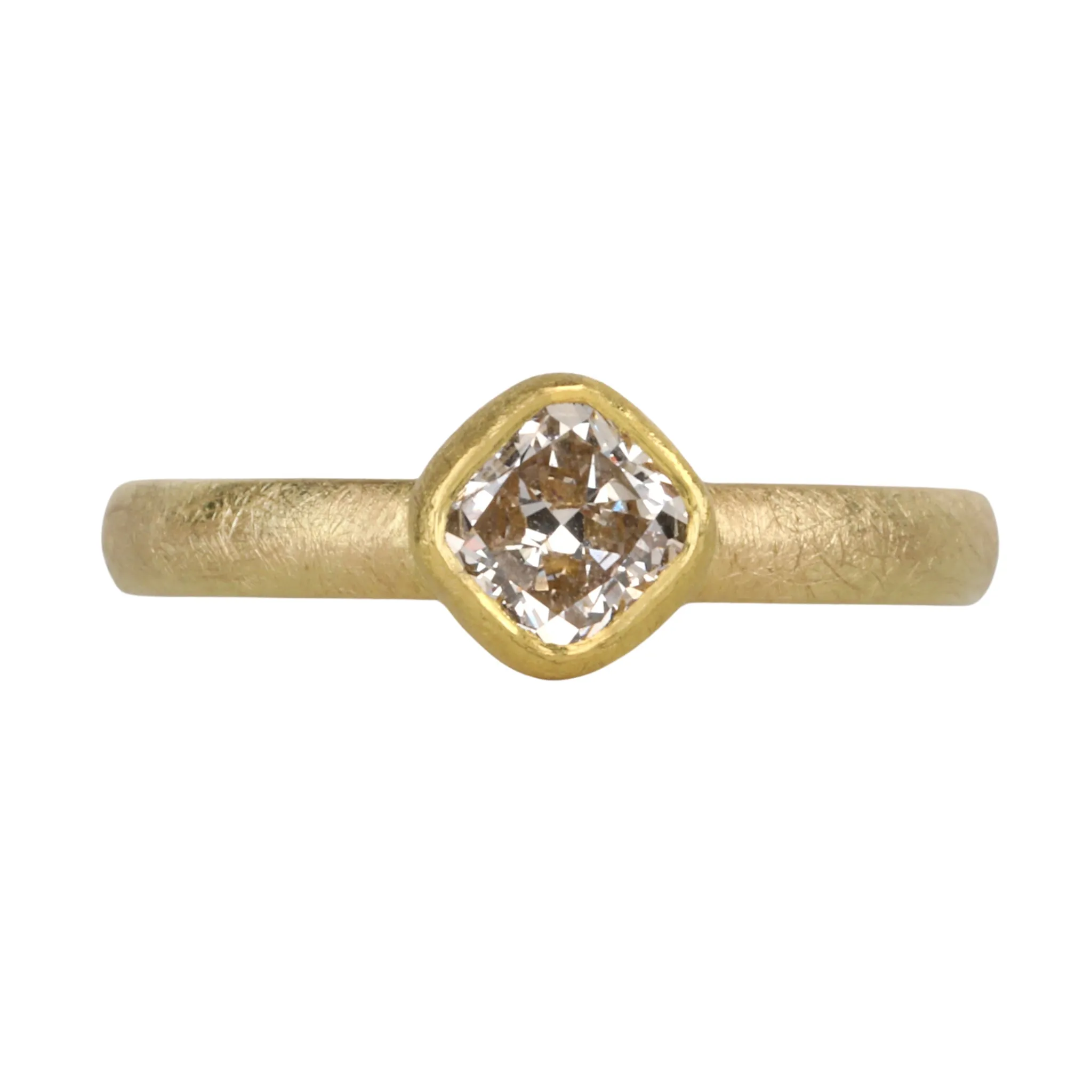 22 & 18K Bezel-Set Princess Cut Diamond Ring