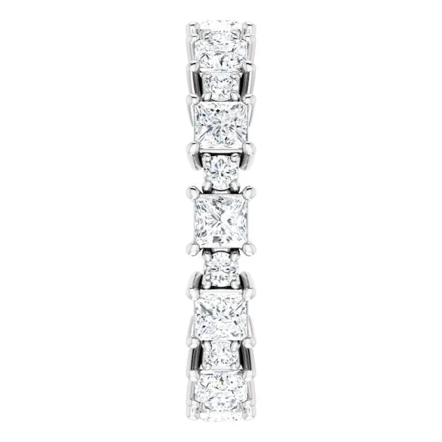 2.52 ct. Princess & Round Diamond Eternity Band