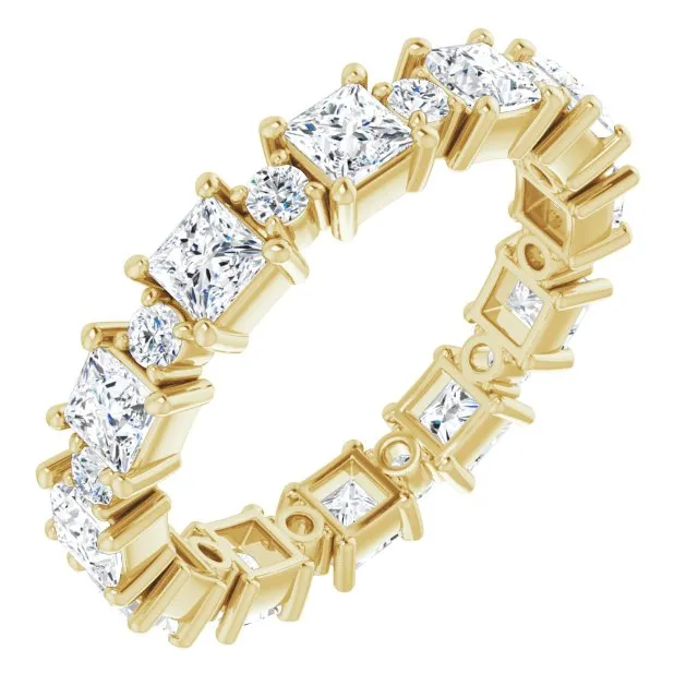 2.52 ct. Princess & Round Diamond Eternity Band