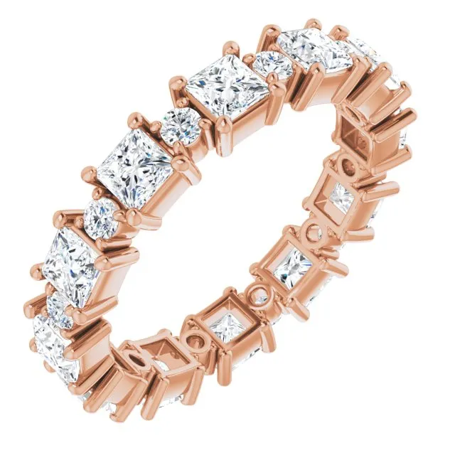 2.52 ct. Princess & Round Diamond Eternity Band
