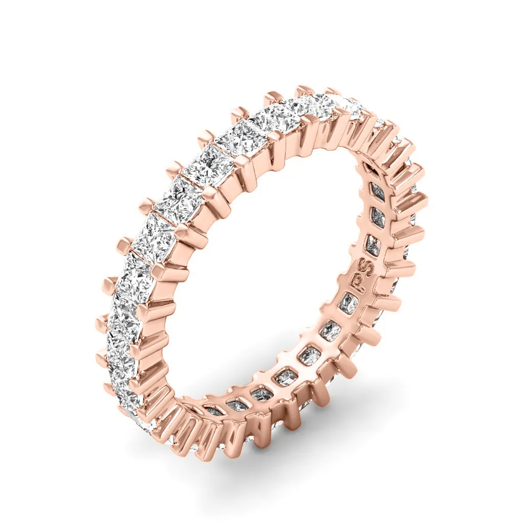 3.00-7.00 CT Princess Cut Lab Grown Diamonds - Eternity Ring