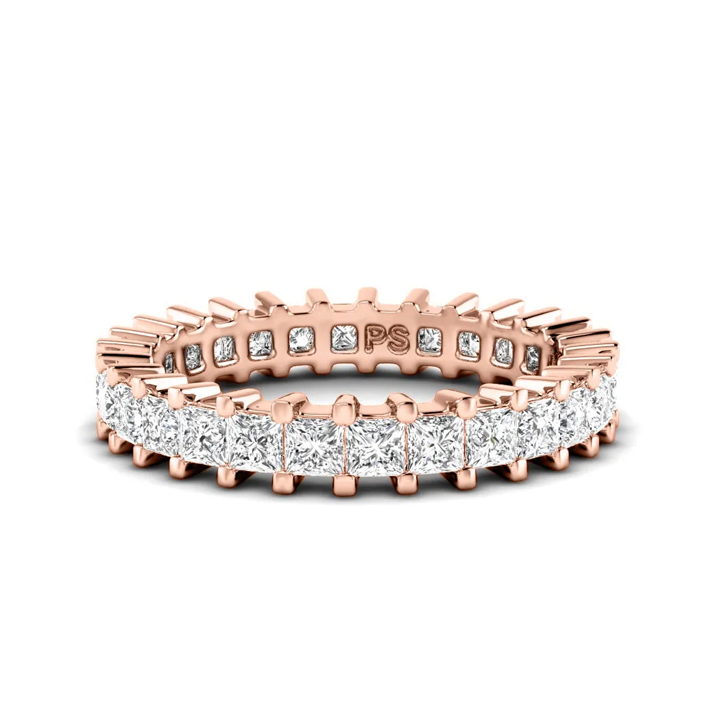 3.00-7.00 CT Princess Cut Lab Grown Diamonds - Eternity Ring