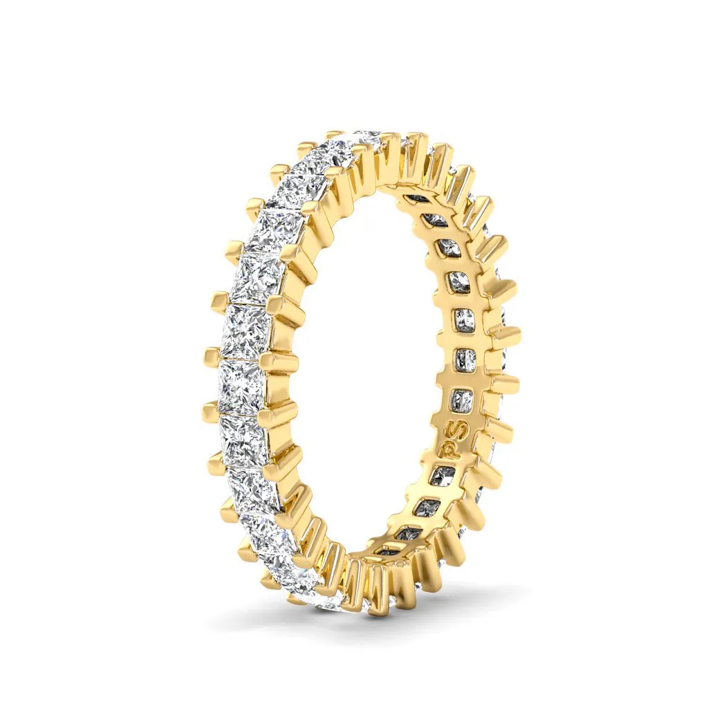 3.00-7.00 CT Princess Cut Lab Grown Diamonds - Eternity Ring