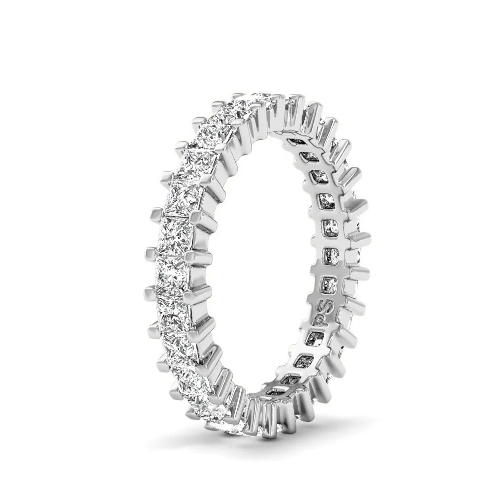 3.00-7.00 CT Princess Cut Lab Grown Diamonds - Eternity Ring