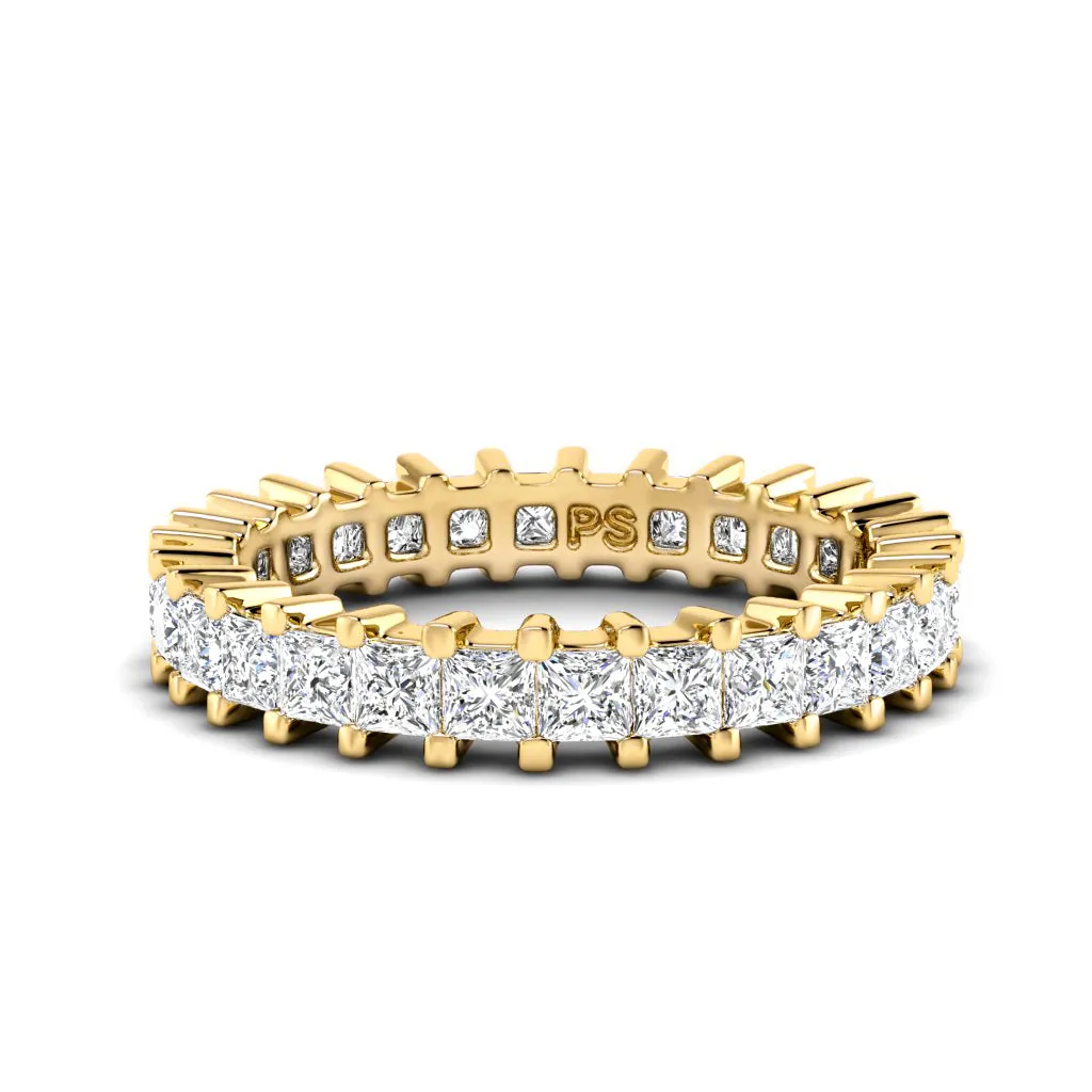 3.00-7.00 CT Princess Cut Lab Grown Diamonds - Eternity Ring