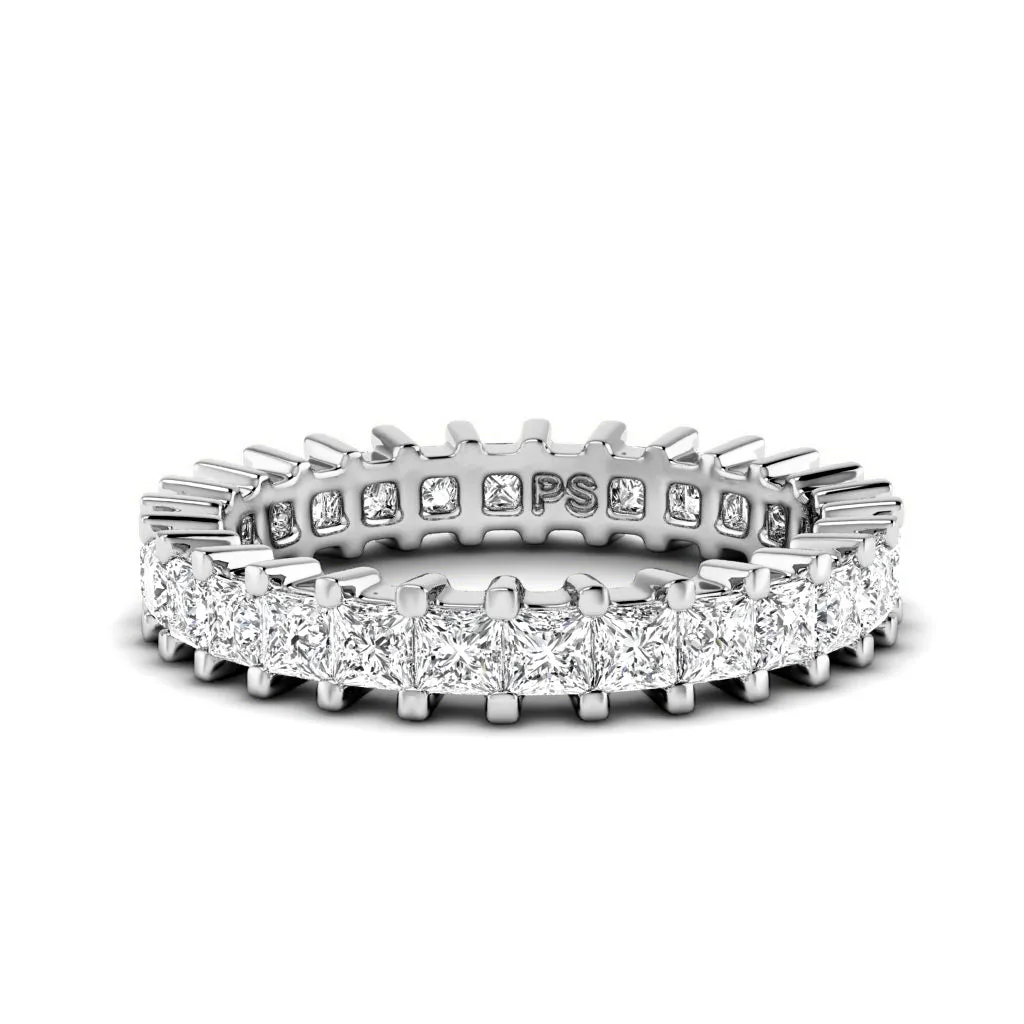 3.00-7.00 CT Princess Cut Lab Grown Diamonds - Eternity Ring