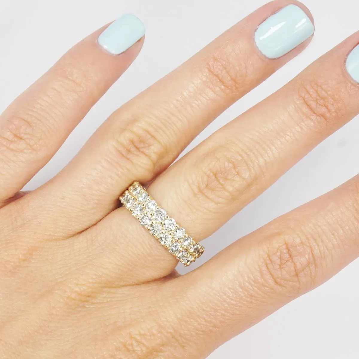 3.00-7.20 CT Round Cut Diamonds - Eternity Ring