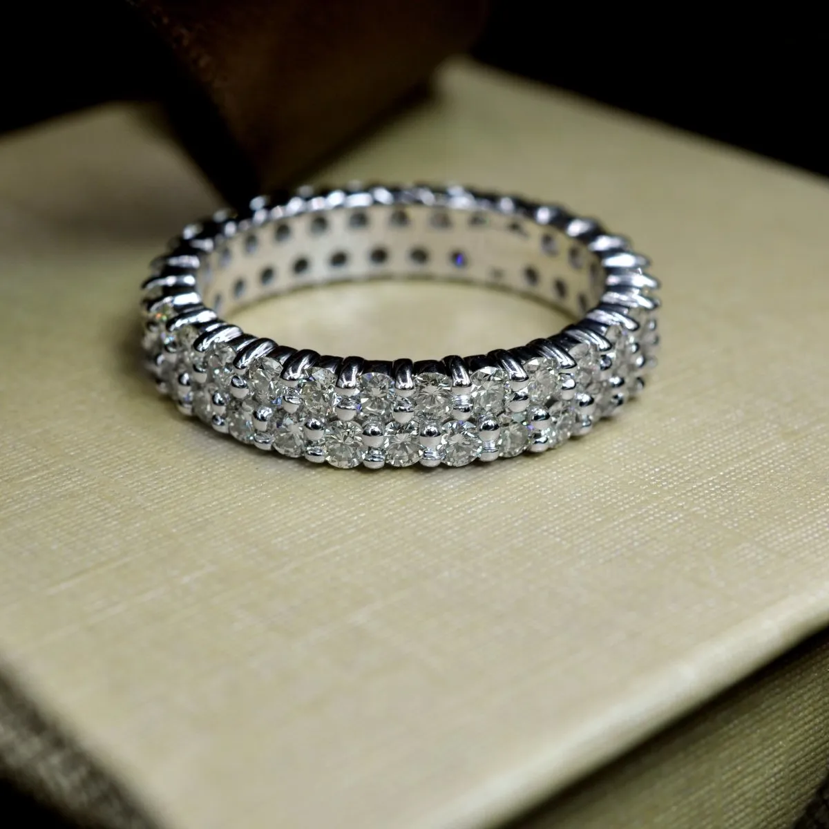 3.00-7.20 CT Round Cut Diamonds - Eternity Ring