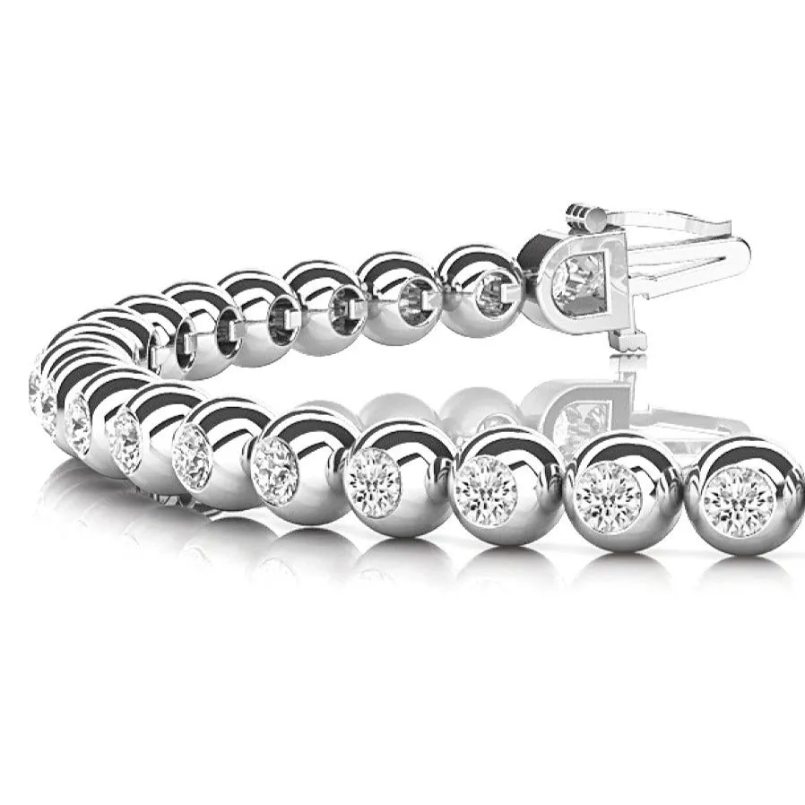 3.00 ctw Round Diamond Bezel Set Tennis Bracelet