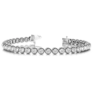 3.00 ctw Round Diamond Bezel Set Tennis Bracelet