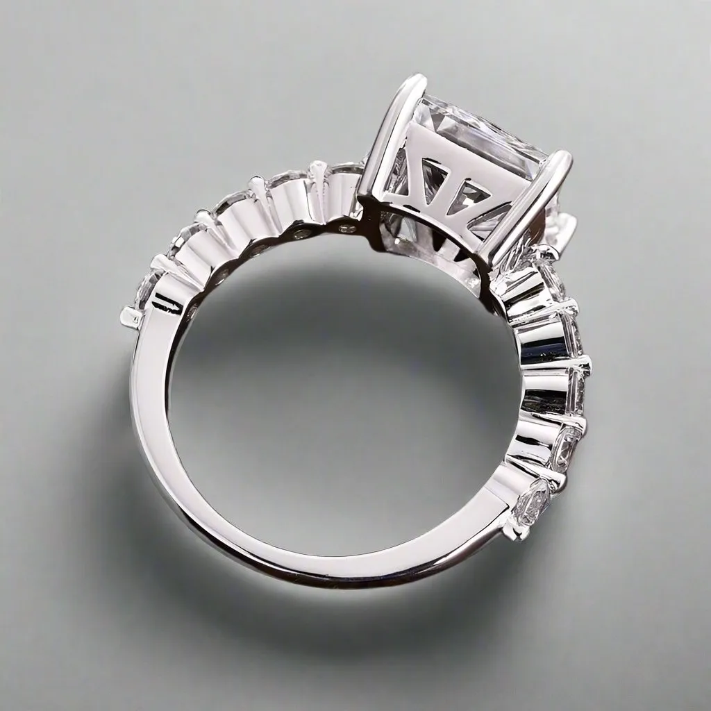 3.0ct Classic Princess Cut Simulated Diamond Engagement Ring