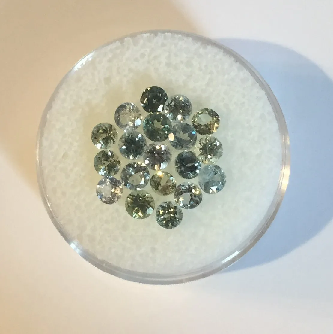 3.1 MM ACCENT STONES, SETS, PAIRS, MONTANA SAPPHIRE