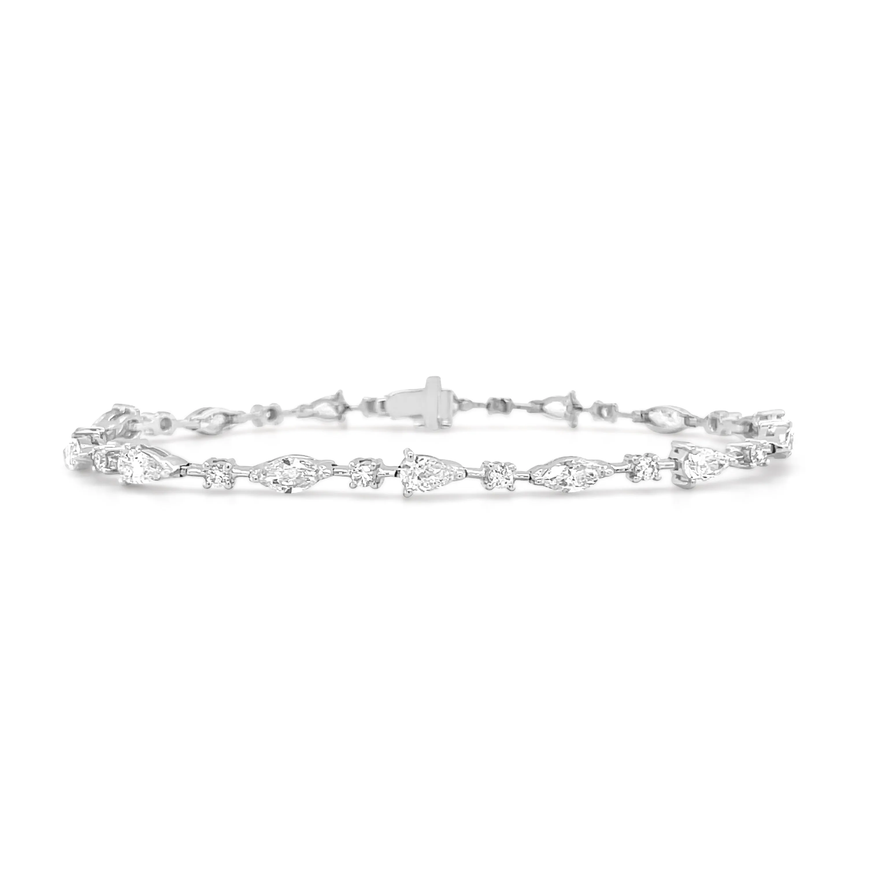 3.54 Carat Diamond Bracelet in 18k White Gold