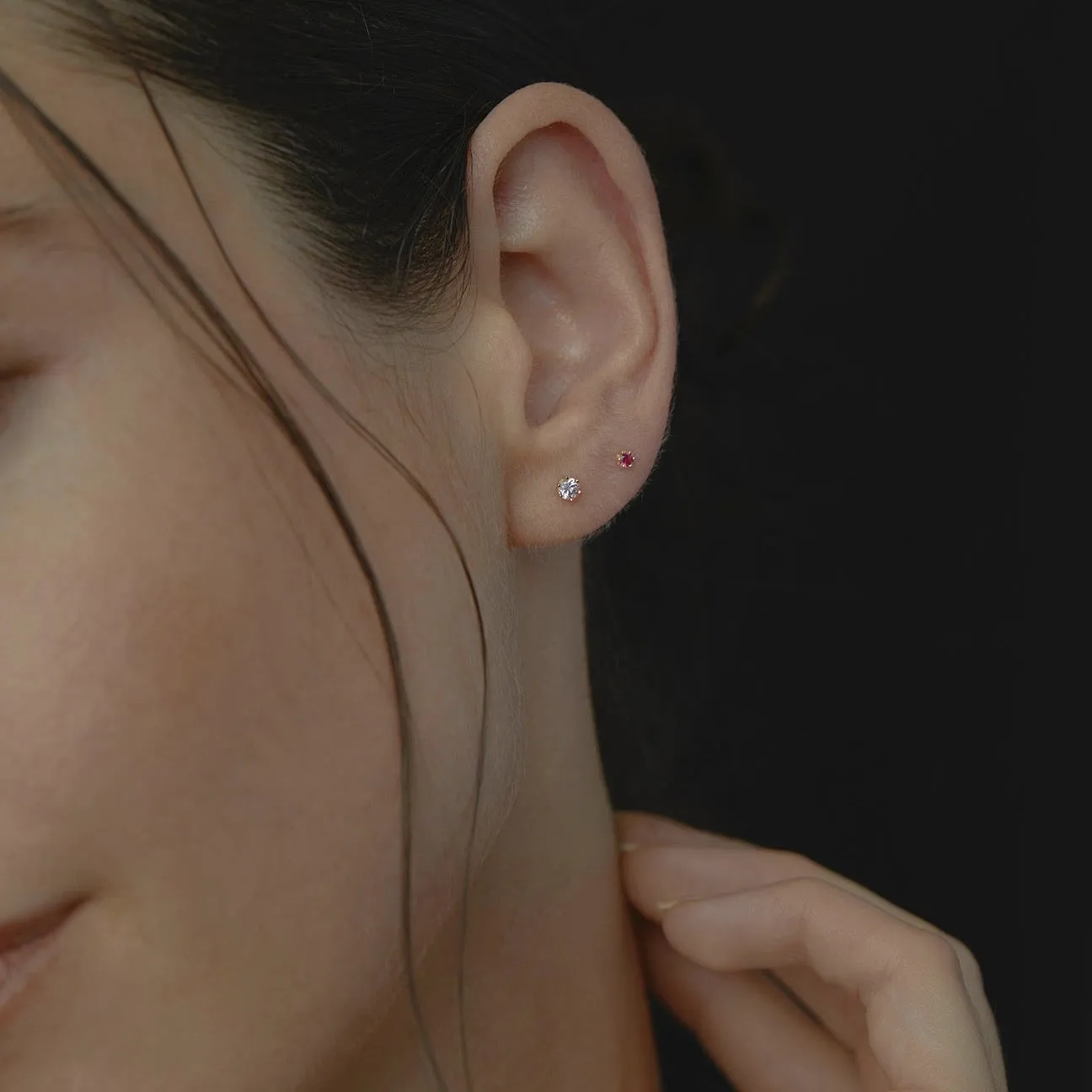 3mm Pink Sapphire Studs | E1902PK