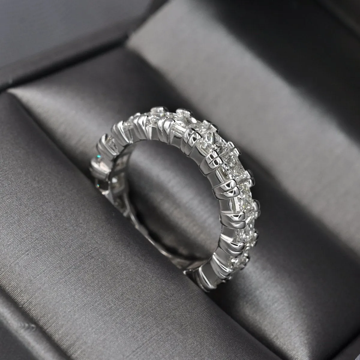 4.60 CT Princess Cut Diamonds - Eternity Ring