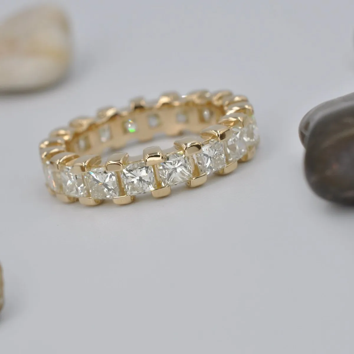 4.60 CT Princess Cut Diamonds - Eternity Ring