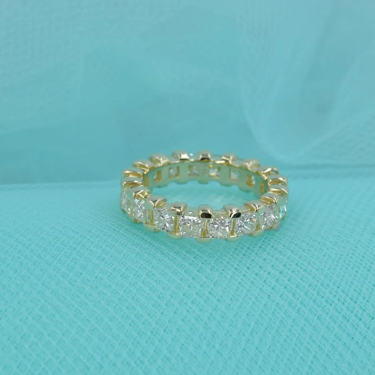 4.60 CT Princess Cut Diamonds - Eternity Ring