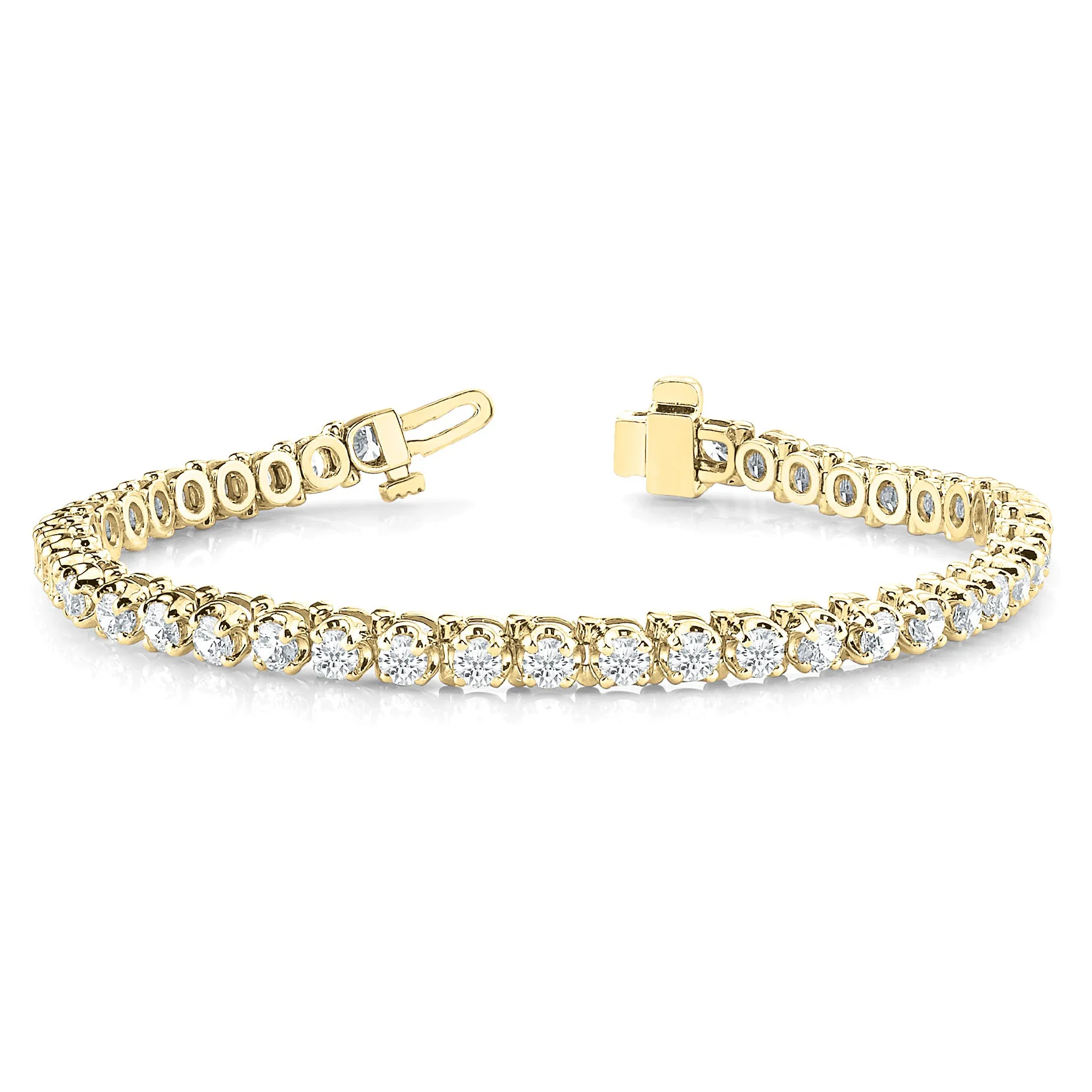 5.00 ctw Round Diamond Tennis Bracelet Four Prong Set