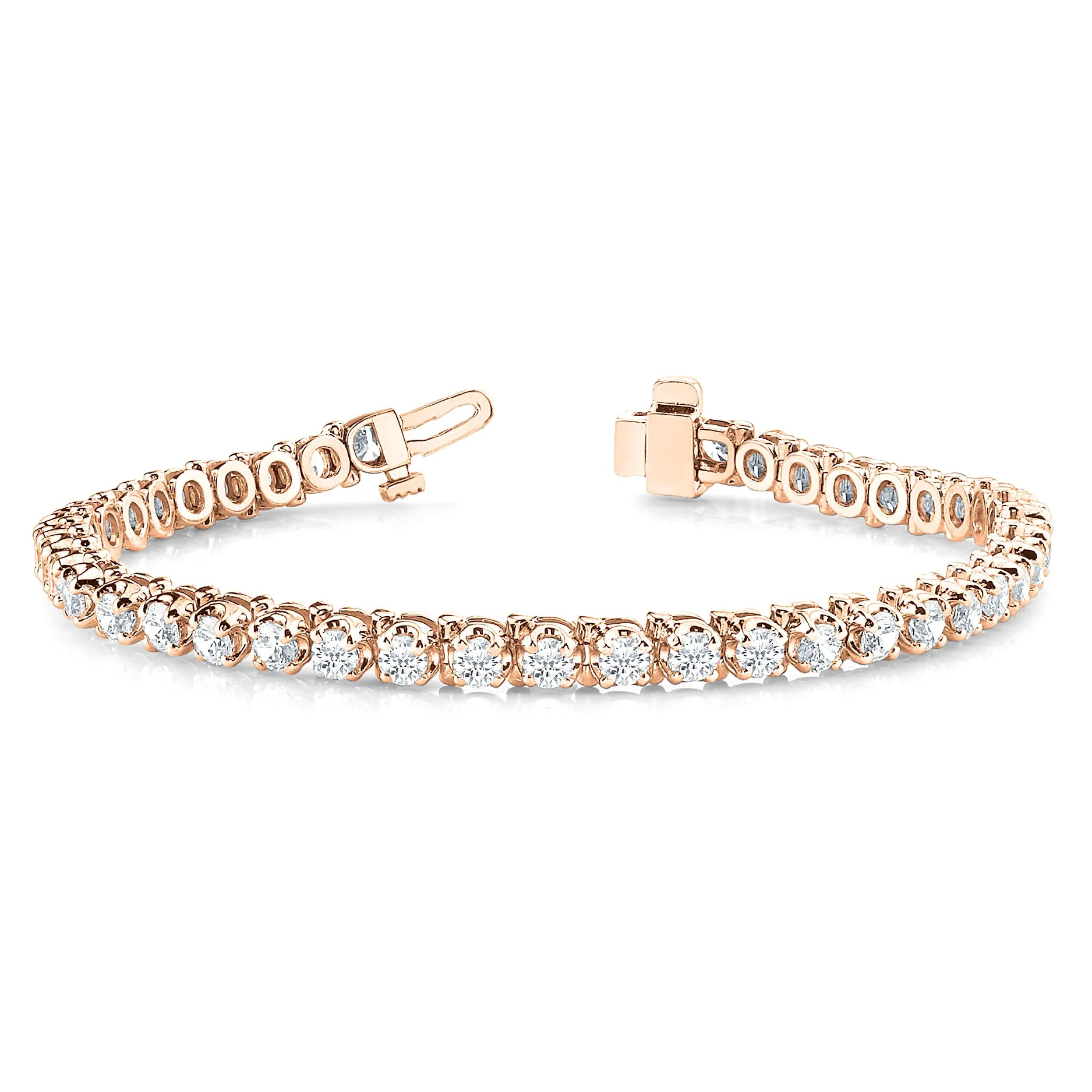 5.00 ctw Round Diamond Tennis Bracelet Four Prong Set