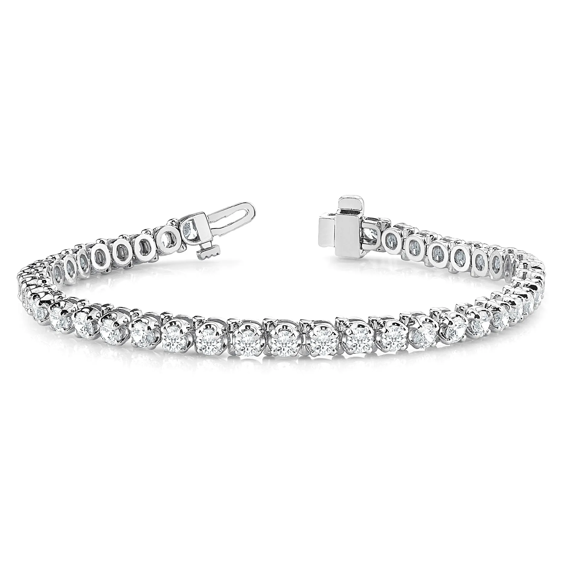 5.00 ctw Round Diamond Tennis Bracelet Four Prong Set