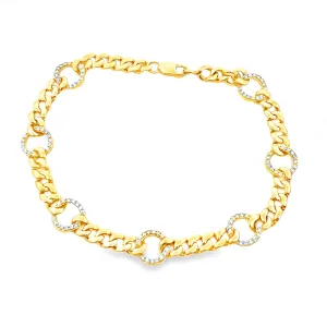 .50ct 14k Yellow Gold Diamond Bracelet