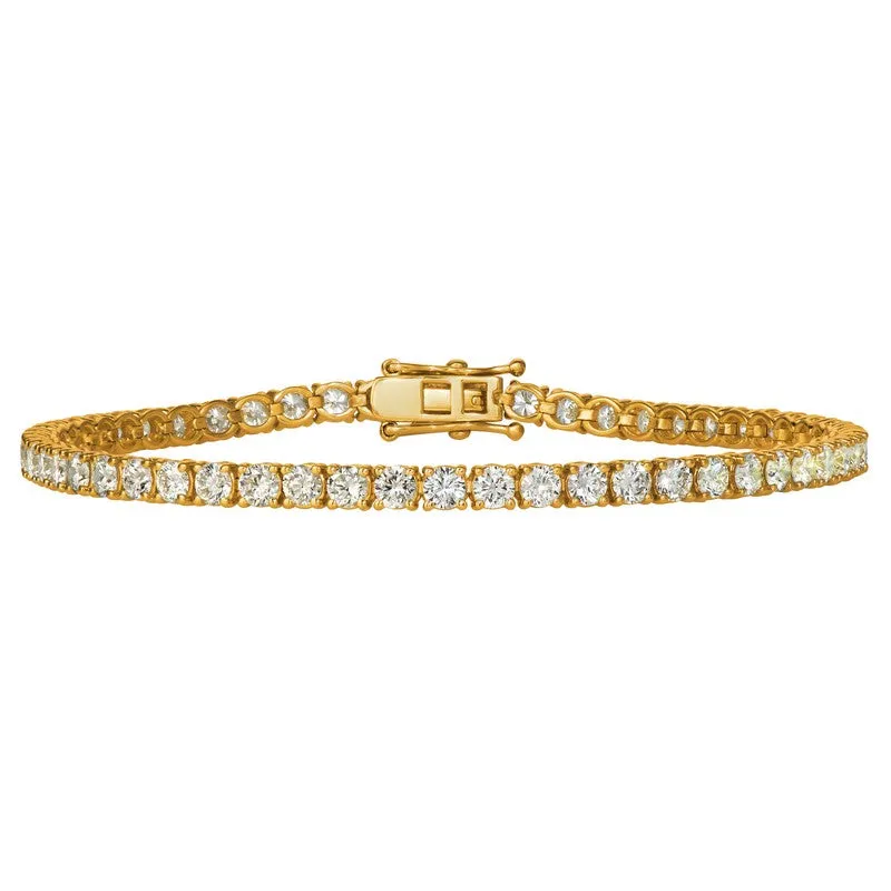 7.00 CARAT NATURAL DIAMOND TENNIS BRACELET G SI 14K GOLD 7”