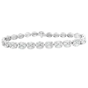 8.08ct 18k White Gold Diamond Bracelet