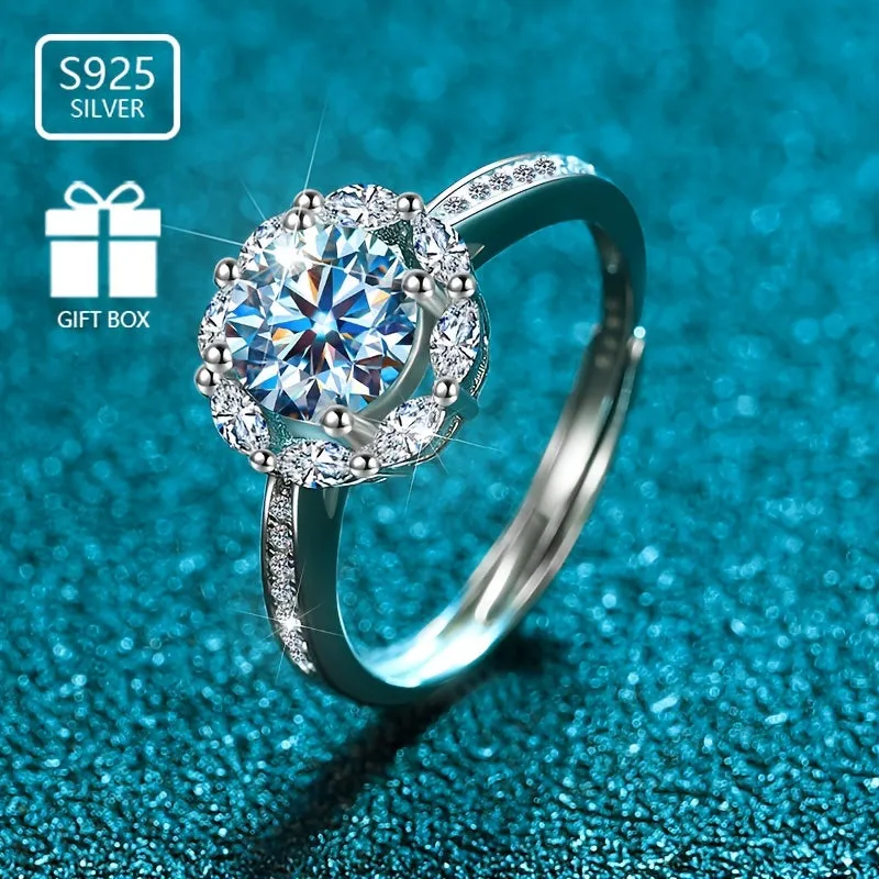 925 Silver Princess Cut Ring with Hearts & Arrows Zirconia Stones