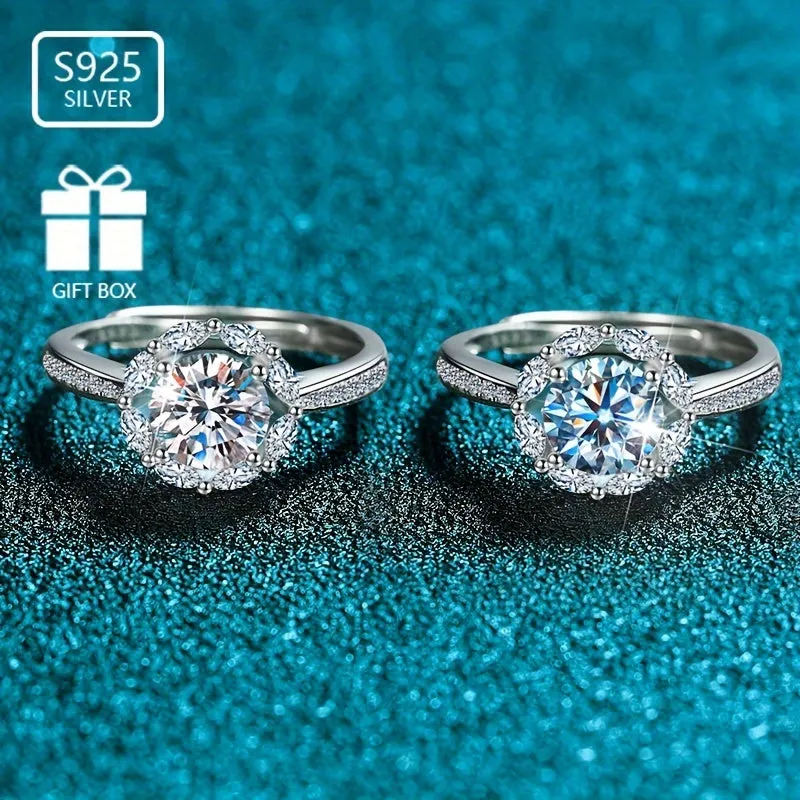 925 Silver Princess Cut Ring with Hearts & Arrows Zirconia Stones