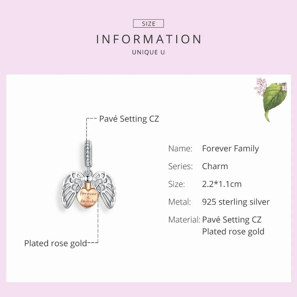 925 Sterling Silver Forever Home Charm For Diy Bracelets