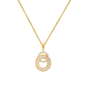 925 Sterling Silver Interlinked Golden Halo Pendant